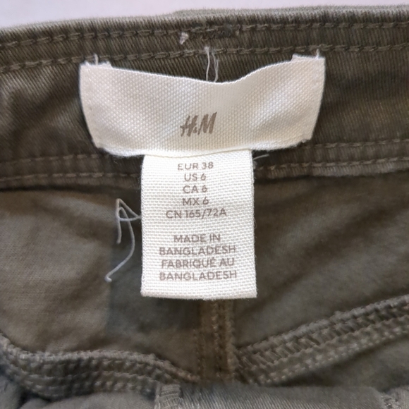 H & M Women's Dark Green Straight Leg Pants, Size 6 - Picture 6 of 9
